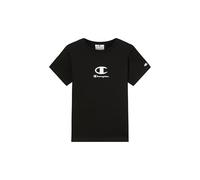 Champion Legacy Boys, Camiseta de Cuello Redondo, Talla M, Color Negro, Negro, M