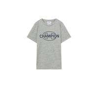 Champion Legacy Boys, Camiseta gráfica de Cuello Redondo, L, Gris, Gris, L