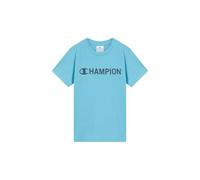 Champion Legacy Boys - Camiseta gráfica de Cuello Redondo, Talla M, Color Azul Claro, Azul Claro, M