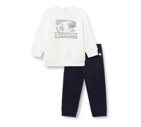 Champion Legacy Boys Traje de Cuello Redondo, Blanco, 92 para Niños