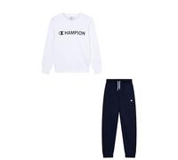 Champion Legacy Boys Traje de Cuello Redondo, Blanco, M para Niños