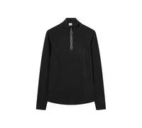 Champion Legacy - Camiseta de Forro Polar con Media Cremallera para Mujer, Talla L, Color Negro, Negro, L