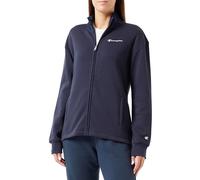 Champion Legacy Easywear 2.0 W Script Logo Light Powerblend Fleece Full Zip Sudadera con Capucha, Azul Marino, S para Mujer