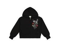 Champion Legacy Emotional Dance G (405015) - Sudadera con capucha y cremallera completa de forro polar suave y compacto ultraligero (240 g), Negro (NBK), 11-12 años (L) Niñas FW24