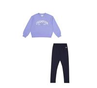 Champion Legacy Girl-Crewneck Sweatsuit Chándal, Morado (VS097), 15-16 años para Niñas