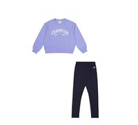 Champion Legacy Girl-Crewneck Sweatsuit Traje de baño, Purple (VS097), 7-8 Años para Niñas