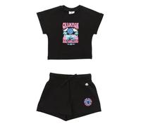 Champion Legacy Girl-Graphic Oversize T-Shirt Set Conjunto, Negro (KK001), 13-14 años para Niñas