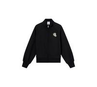 Champion Legacy Girls - Sudadera gráfica con Cremallera Completa, Talla L, Color Negro, Negro, L