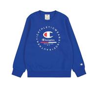 Champion Legacy Graphic Shop B (306838) - Ultra-Light Soft Compact Powerblend Fleece Crewneck, Sudadera Deporte Mujer Niños, BLU Profondo (BAI),