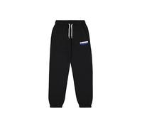 Champion Legacy Graphic Shop B (306841) -Ultra-Light Soft Compact Powerblend Fleece Elastic Cuff Pantalones Deportivos, Negro (KK001), 7-8 años para Niños