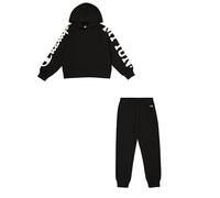 Champion Legacy Graphic Shop G (405022) -Ultra-Light Soft Compact Powerblend Fleece Sudadera con Capucha, Negro (KK001), 7-8 años para Niñas