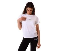 Champion Legacy Graphic Shop W-Authentic Since S/S Crewneck Camiseta, Color Blanco, L para Mujer