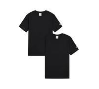 Champion Legacy-Icons 2 Pack Crewneck T-Shirt Camiseta, Negro (Kk001), S (Pack de 2) para Hombre
