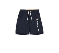 Champion Legacy Icons Beachshorts B-Crinkle Taslon Contrast Logo Bañador para Hombre, Azul Marino, 7-8 Years para Niños