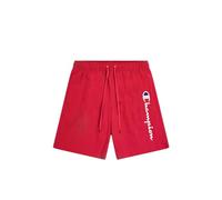 Champion Legacy Icons Beachshorts-Crinkle Taslon Contrast Logo Bermuda Bañador para Hombre, Rojo, S