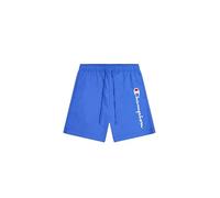 Champion Legacy Icons Beachshorts-Crinkle Taslon Contrast Logo Bermuda Bañador para Hombre, Azul Vaquero, L