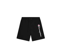 Champion Legacy Icons Beachshorts-Crinkle Taslon Contrast Logo Bermuda Bañador para Hombre, Negro, L