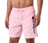 Champion Legacy Icons Beachshorts - Crinkle Taslon Contrast Logo Bermudas Disfraz de pantalón Corto, Rosa peladilla, XL para Hombre SS24, Rosa Confeti, XL