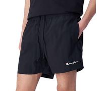 Champion Legacy Icons Beachshorts - Crinkle Taslon Small Script Logo Disfraz de pantalón Corto, Negro, M Hombre SS24, Negro, M