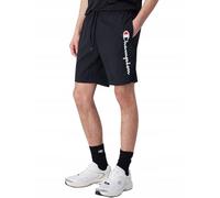 Champion Legacy Icons - Bermudas de Playa para Hombre, diseño de Taslon con Logotipo en Contraste, Negro, XL
