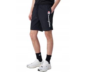 Champion Legacy Icons - Bermudas de Playa para Hombre, diseño de Taslon con Logotipo en Contraste, Negro, XL
