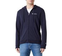 Champion Legacy Icons-Heavy Spring Terry Small Script Logo Full-Zip Sudadera con Capucha, Azul Marino, L para Hombre
