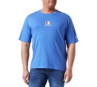 Champion Legacy Icons Plus-S/S Crewneck Camiseta, Azul Vaquero, M Hombres