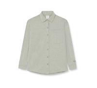 Champion Legacy Icons Tonal Logo W-Botón Grande L/S Camisa, Mezcla de Grises, L para Mujer