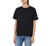 Champion Legacy Icons Tonal Logo W-Relaxed S/S Crewneck Camiseta Mujer, Negro, S