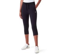 Champion Legacy Icons W-Algodón Lycra Slim Capri Pantalones Deportivos, Negro, S para Mujer