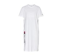 Champion Legacy Icons W - Relaxed Vertical Logo S/S Crewneck Vestido Informal, Color Blanco, M para Mujer