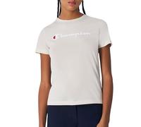 Champion Legacy Icons W-S/S Crewneck Camiseta, Blanco Sucio, XS para Mujer