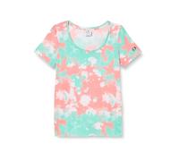 Champion Legacy Minimalist Resort W-Piece-dyed Regular S/S Crewneck Camiseta, Rosa Melocotón Allover, S para Mujer