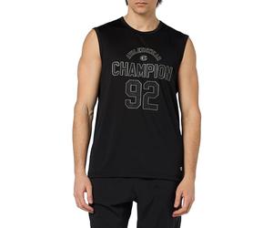 Champion Legacy Modern Basket at The Gym - Camiseta de Microfibra S/L Tank Crewneck, Color Negro, Talla L para Hombre SS24, Negro, L