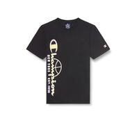 Champion Legacy Modern Basket B-Quick-Dry Micromesh S/S Crewneck Camiseta, Negro, 7-8 Years para Niños
