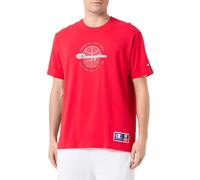 Champion Legacy Modern Basket-S/S Crewneck Camiseta, Rojo, M Hombres