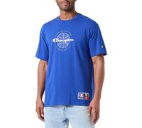 Champion Legacy Modern Basket-S/S Crewneck Camiseta, Azul Elettrico, L Hombres