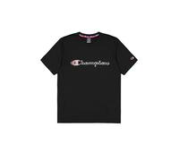Champion Legacy Modern Sport (220381) -Train Micro Mesh Script Logo SS Crewneck Camiseta, Negro (KK001), S para Hombre