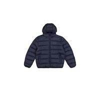 Champion Legacy Outdoor (220342) - WR Light Nylon Cirè 35gr Tonal Script Logo Hooded Chaqueta, Azul Marino (NNY/MNB), L Hombre FW24, Azul Marino (NNY/MNB), L