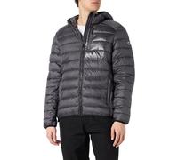 Champion Legacy Outdoor-Chintzed Poly Plain Woven Hooded Chaqueta Acolchada, Grigio Grafite/Nero, Estandar para Hombre