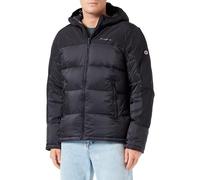 Champion Legacy Outdoor-Colorblock con Capucha Chaqueta Acolchada, Nero, L Hombres