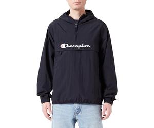 Champion Legacy Outdoor - Spring-Summer Contrast Logo WR Taslon Hooded Chaqueta, Negro, M Hombre SS24, Negro, M
