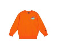 Champion Legacy Play With Graphics B (306909) - Sudadera con cuello redondo de poliéster, compacta, suave y ultraligera, Naranja mandarina (TNT), 3-4 años (XXS) Niño FW24