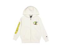 Champion Legacy Play With Graphics B (306910) - Sudadera con capucha y cremallera completa de poliéster, suave, compacta y ultraligera, Marshmallow (STR), 5-6 años (XS) Niños FW24
