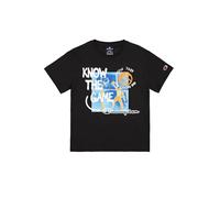 Champion Legacy Play With Graphics B (306911) - Camiseta SS con cuello redondo, negro (NBK), 11-12 años (L) Niños FW24