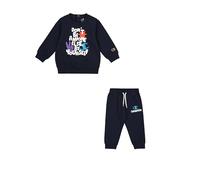 Champion Legacy Play With Graphics TD (306916) - Traje de forro polar Powerblend ultraligero con cuello redondo, azul marino (NNY), 2 años (92) Niños FW24