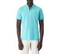 Champion Legacy Polo Gallery Light Cotton Piqué C-Logo Camisa, Verde Aguamarina, M Hombres