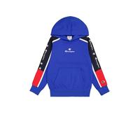 Champion Legacy Retro Sport B (306856) - Sudadera con capucha de forro polar compacta y ultraligera, azul profundo/azul marino (BAI/NNY/WHT), 9-10 años (M) Niños FW24