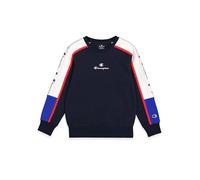 Champion Legacy Retro Sport B (306857) - Ultralight Soft Compact Fleece Taped Crewneck Sudadera, Azul Marino/Blanco (NNY/Wht/CRD), 13-14 Años (XL) Niño FW24, Azul Marino/Blanco Nny/Wht/Crd, 13-14 Años