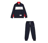 Champion Legacy Retro Sport B (306861) - Chándal de forro polar Powerblend compacto y ultraligero con cuello alto, azul marino/blanco (NNY/WHT), 11-12 años (L) Niño FW24